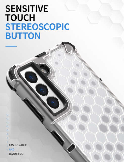 Samsung Galaxy S20 S20 Plus S20 Ultra Shockproof Honeycomb Cover - Transparent **Sale**