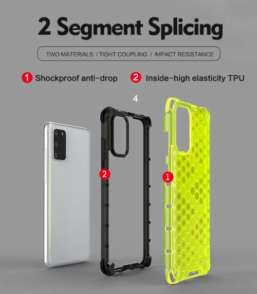 Samsung Galaxy A31 A51 A71 Shockproof Honeycomb Cover - Transparent **Sale**