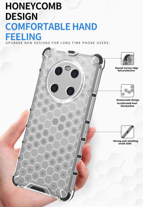 Huawei Mate 40 Shockproof Honeycomb Cover - Transparent **Sale**