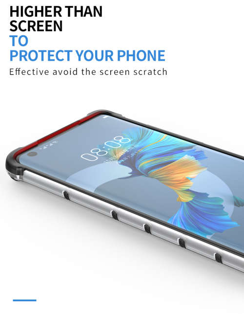 Huawei Mate 40 Shockproof Honeycomb Cover - Transparent **Sale**