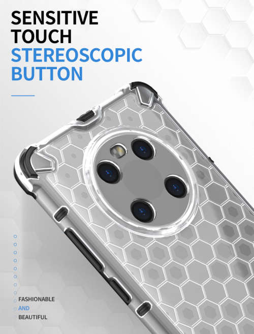 Huawei Mate 40 Shockproof Honeycomb Cover - Transparent **Sale**
