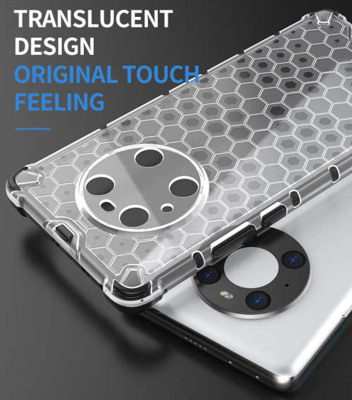 Huawei Mate 40 Pro Shockproof Honeycomb Cover - Transparent **Sale**