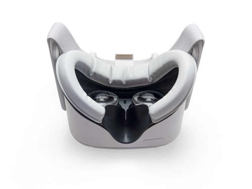 VR Cover Facial Interface and Foam Replacement Set for Oculus Quest 2 (Black and White)