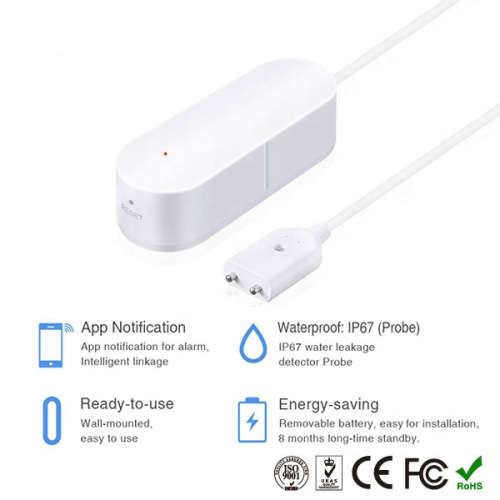 WIFI Control Smart Life Tuya Wireless Water Leak Detector Sensor