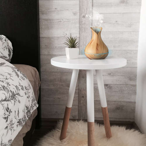 WIFI Control Smart Life Tuya Essential Oil Aromatherapy Ultrasonic Air Diffuser Humidifier (Wood)