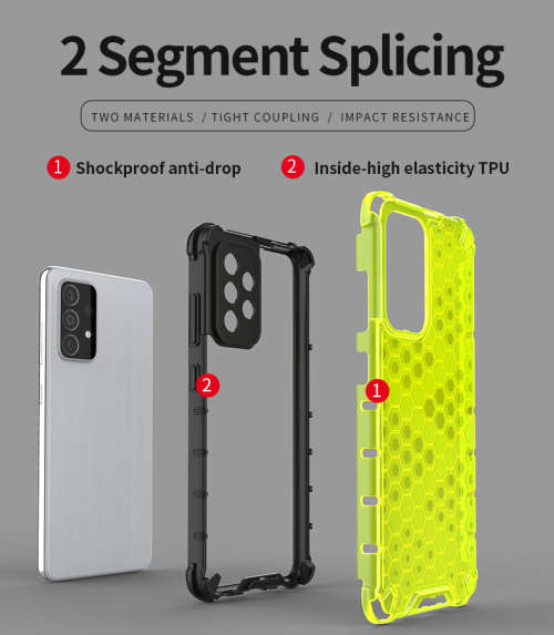 Samsung Galaxy A32 A52 A72 Shockproof Honeycomb Cover - Transparent **Sale**