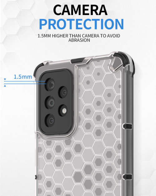 Samsung Galaxy A32 A52 A72 Shockproof Honeycomb Cover - Transparent **Sale**