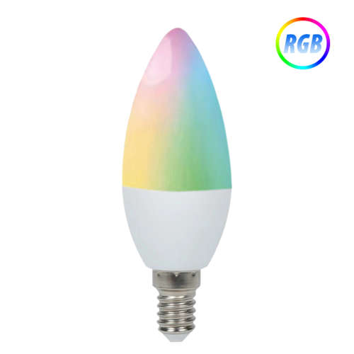 WIFI Control Smart Life Tuya RGB CCT 4W E14 LED Candle Bulb