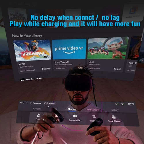 TNE Link 5m Cable for Oculus Quest 2 Type C USB3.2 Gen1 to USB Type A