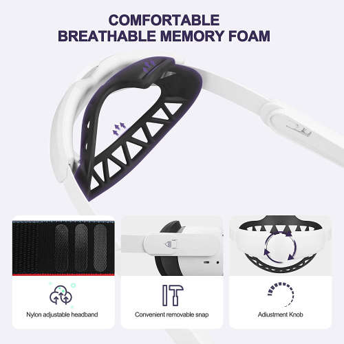 MASiKEN Soft Head Strap for Oculus Quest 2 with Soft Head Back Pad