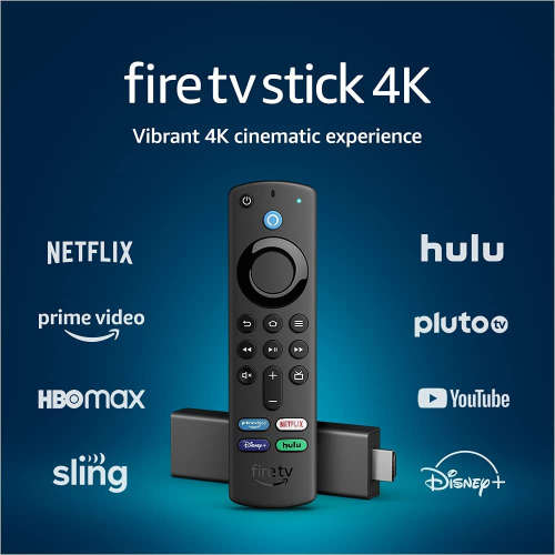 Fire TV Stick 4K streaming device with latest Alexa Voice Remote (includes TV controls) 2021 *Sale*