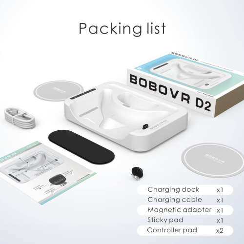 BOBOVR D2 Charging Dock for Oculus Quest 2 and B2 Battery Packs,Oculus Certified Charging Station