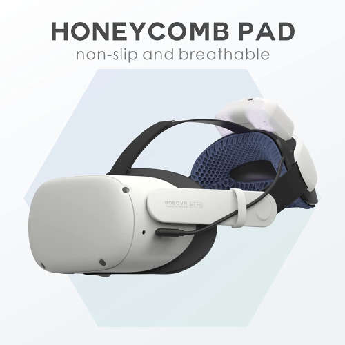 BOBOVR M1 Pro Battery Pack Head Strap for Oculus Quest 2 with 5200mah Replaceable Power Bank