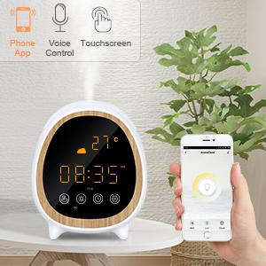 WIFI Control Smart Life Tuya Aroma Diffuser Temperature Weather Clock