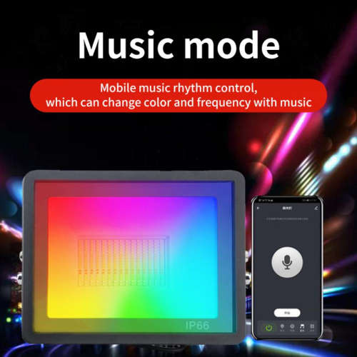 WIFI Control Smart Life Tuya IP66 Outdoor 50W RGBCW LED Floodlight