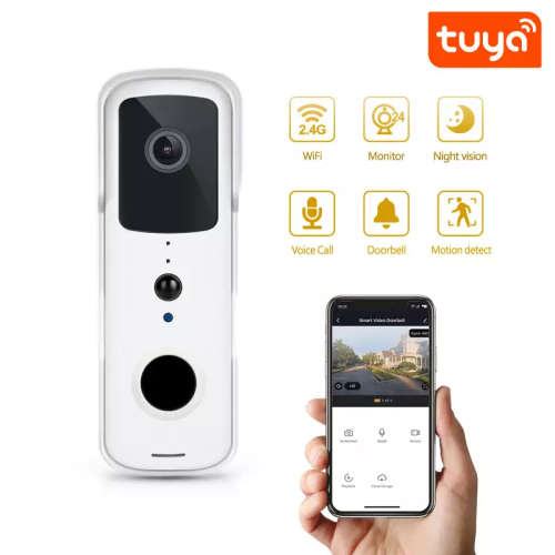 WIFI Control Smart Life Tuya Waterproof HD Video Doorbell (White)