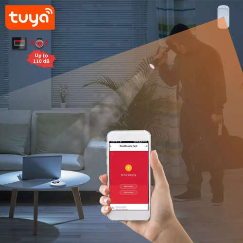 WIFI Control Smart Life Tuya H502 4G LTE Touch Screen Alarm System (Black)