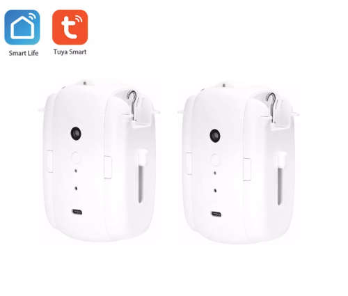 Smart Life Tuya Bluetooth Curtain Robot Motor for Track Rail with Remote Double Opening