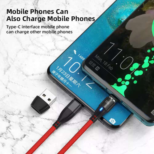 6 in 1 Magnetic Cable Data Fast Charging PD100W 1.8m Micro, USB C, IOS Nylon Braided (Red)