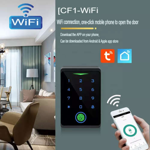 Smart Life Tuya WIFI Waterproof 12V Access Control Fingerprint Keypad Card Doorbell for Gate Garage