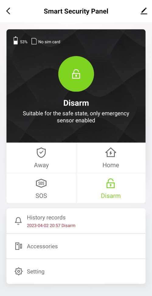 WIFI Control Smart Life Tuya H502 4G LTE Touch Screen Alarm System (Black)
