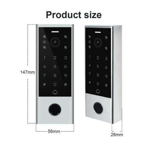 Smart Life Tuya WIFI Waterproof 12V Access Control Video Intercom Doorbell Keypad Fingerprint Card