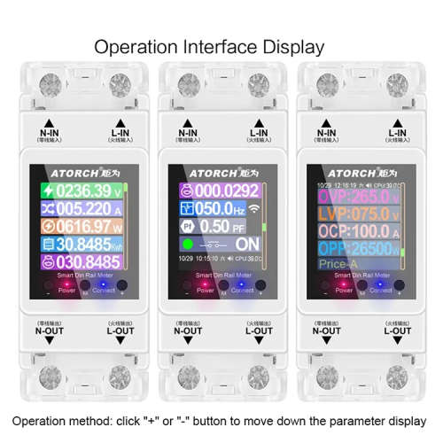 WIFI Control Smart Life Tuya Switch 100A 220V with Power Consumption Energy Monitoring Prepaid Meter