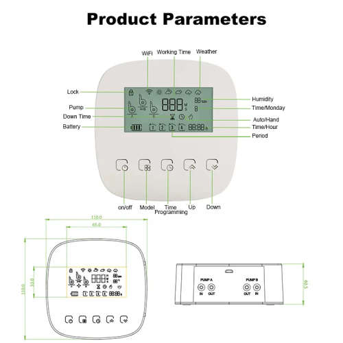 WIFI Control Smart Life Tuya Watering Switch Drip Irrigation System Double Pump Sprinkler