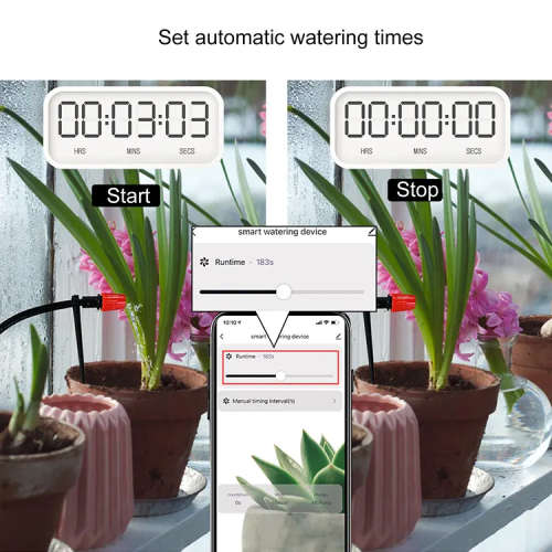 WIFI Control Smart Life Tuya Watering Switch Drip Irrigation System Double Pump Sprinkler