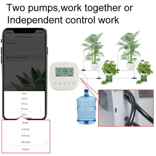 WIFI Control Smart Life Tuya Watering Switch Drip Irrigation System Double Pump Sprinkler