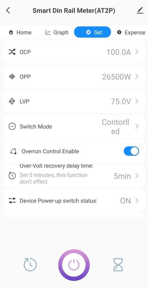 WIFI Control Smart Life Tuya Switch 100A 220V with Power Consumption Energy Monitoring Prepaid Meter