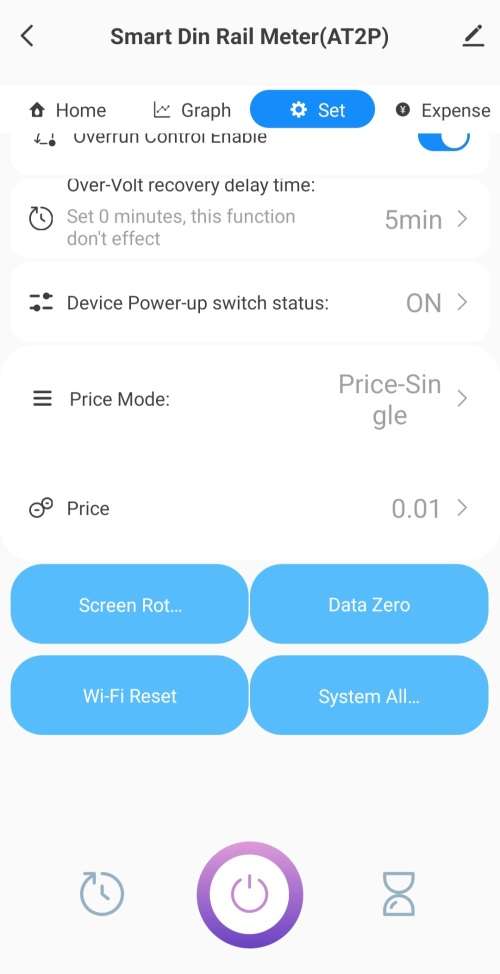 WIFI Control Smart Life Tuya Switch 100A 220V with Power Consumption Energy Monitoring Prepaid Meter