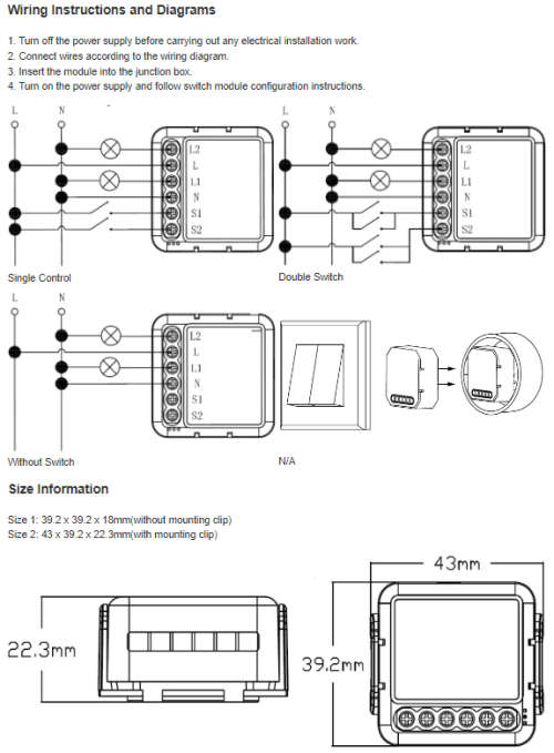 Smart Life Tuya Zigbee 2CH 150W LED Light / 5A 1000W Appliance Neutral Mini Switch Circuit Breaker