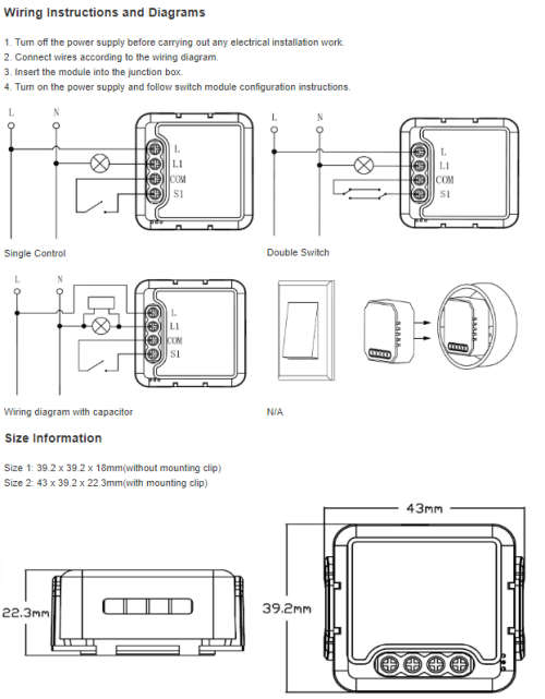 Smart Life Tuya Zigbee 1CH 10-100W LED Light No Neutral Mini Switch Circuit Breaker