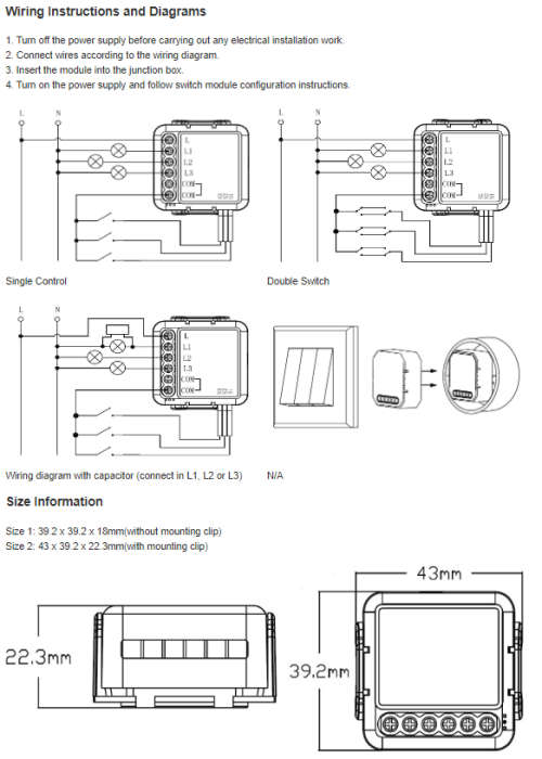 Smart Life Tuya Zigbee 3CH 10-100W LED Light No Neutral Mini Switch Circuit Breaker