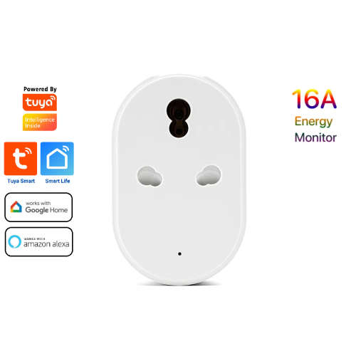 Smart Life Tuya WIFI 1CH 16A 3500W 3 Pin or 2 Pin Plug Switch Circuit Breaker with Power Monitoring