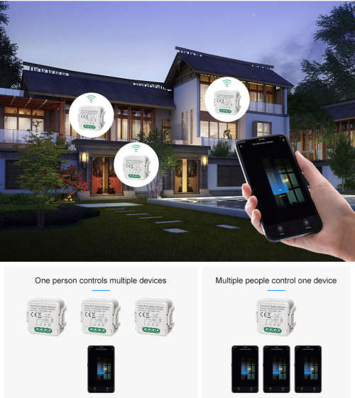 Smart Life Tuya WIFI 1CH 250W LED Light / 10A 2200W Appliance Neutral Mini Switch Circuit Breaker