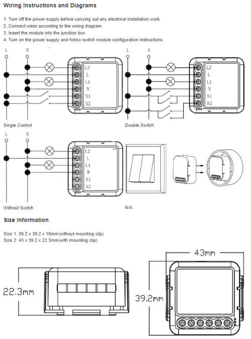 Smart Life Tuya WIFI 2CH 150W LED Light / 5A 1000W Appliance Neutral Mini Switch Circuit Breaker