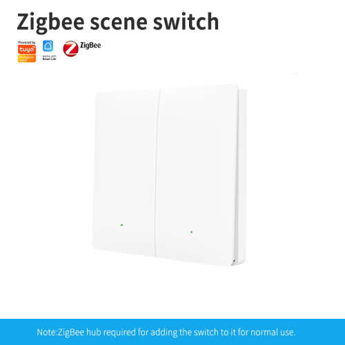 Smart Life Tuya Zigbee Wireless 2CH Scene Switch 6 Scenes