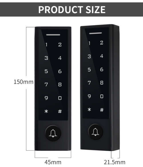 Smart Life Tuya WIFI Waterproof 12V Access Control Keypad Card Doorbell Door Gate Garage Motor CH3