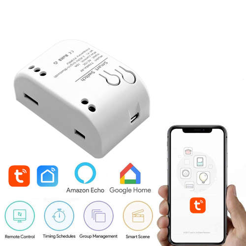 Smart Life Tuya WIFI 1CH 5V or 85-250V Door Gate Garage Opener Inching Relay Module with RF433Mhz