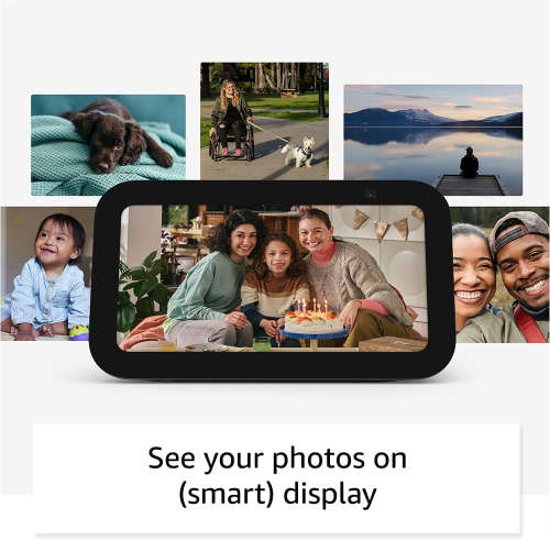 Echo Show 5 (3rd Gen, 2023 release) | Smart display with deeper bass and clearer sound | Charcoal