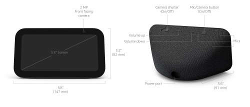 Echo Show 5 (3rd Gen, 2023 release) | Smart display with deeper bass and clearer sound | Charcoal