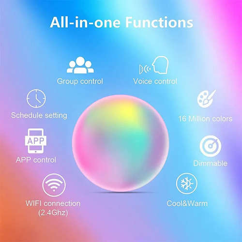 Smart Life Tuya WIFI Ceiling LED Light 24W CCT 2700-6500K | RGB 6-10W | 265V