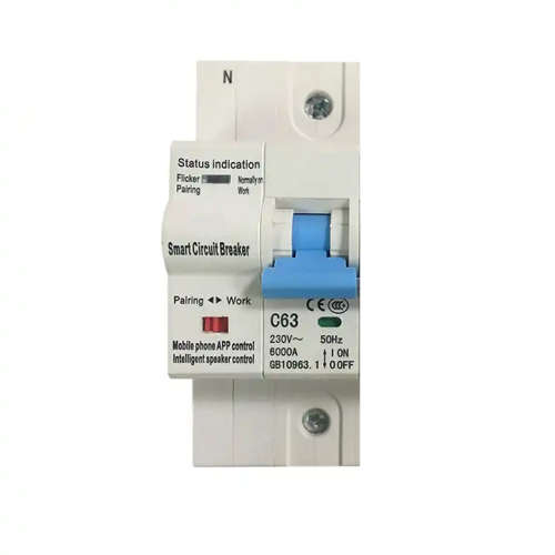Smart Life Tuya Zigbee 1P 230V 63A 13800W 13.8KW MCB Switch Circuit Breaker with Power Monitoring