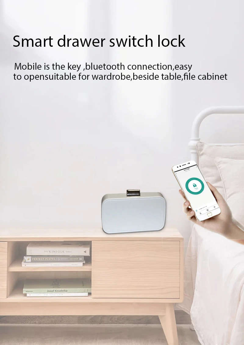 Smart Life Tuya Bluetooth Access Control Drawer Cabinet Cupboard Door Lock