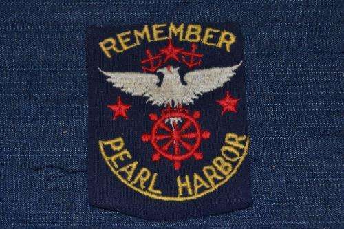 Remember Pearl Harbour Blazer Badge.