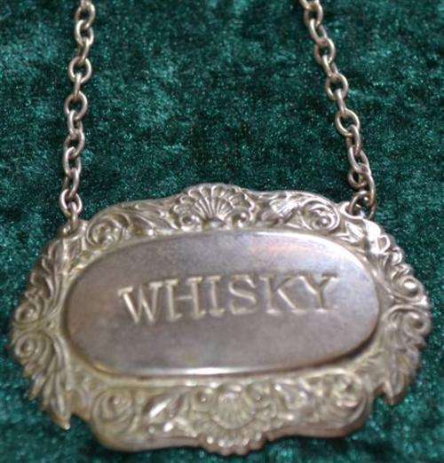 Whisky bottle lable.