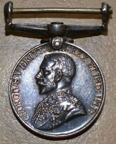 Miniature Colonial Auxiliary Force Long Service medal George V.