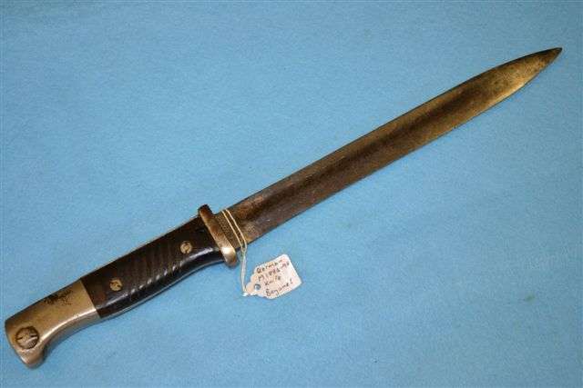 German M1884-98 Knife Bayonet. Blade was rusted and cleaned.